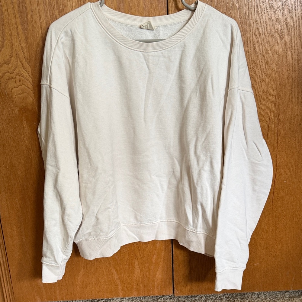 Pact Cream Relaxed Scoop Crewneck Sweatshirt
